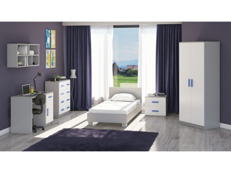 Dormitor Didi, alb/albastru
